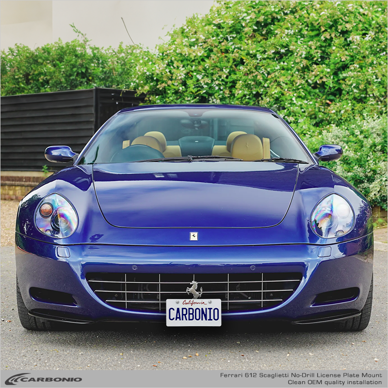 Carbonio No-Drill Front License Plate Mount - Ferrari 612 Scaglietti 2004-2011