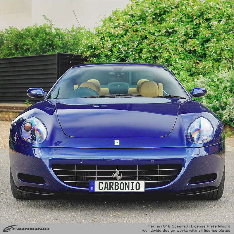 Carbonio No-Drill Front License Plate Mount - Ferrari 612 Scaglietti 2004-2011