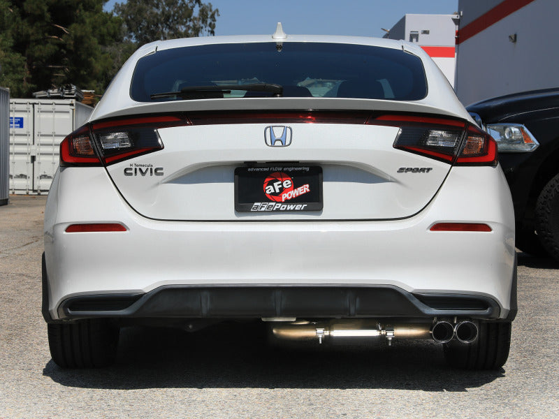 aFe POWER Takeda 2.5in 304 SS Catback Exhaust w/ Polished Tips - Honda Civic Sport 2.0L 2022-2025