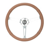 NRG Reinforced Steering Wheel (380mm/1in. Deep) Perforated Brown Leather