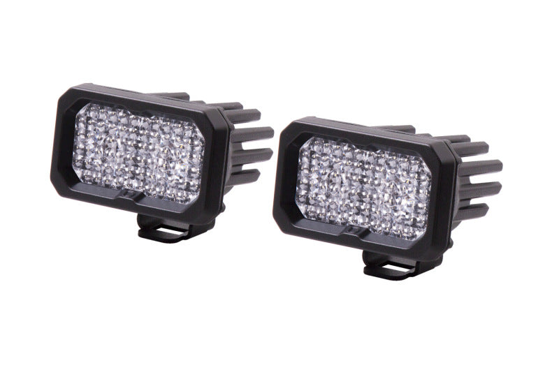 Diode Dynamics C2 1.0 SAE/DOT White Flood Sport RBL LED Pod (Pair) - Universal Fitment