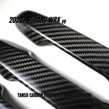 Load image into Gallery viewer, JDMuscle Tanso Dry Carbon Fiber Door Handle Covers w/ Gloss Finish - Subaru WRX 2022-2025