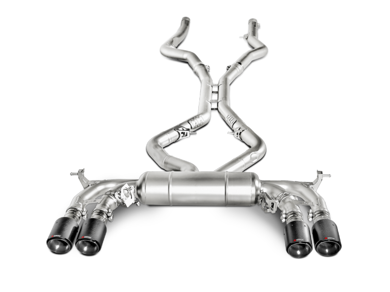 Akrapovic Titanium Evolution Line Cat Back Exhaust w/ Carbon Tips - BMW X5M (F85) 2015-2018 / X6M (F86) 2015-2019