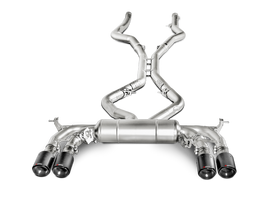 Akrapovic Titanium Evolution Line Cat Back Exhaust w/ Carbon Tips - BMW X5M (F85) 2015-2018 / X6M (F86) 2015-2019