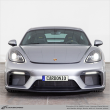 Load image into Gallery viewer, Carbonio No-Drill Front License Plate Mount - Porsche 718 Cayman GT4 / GT4 RS / Spyder (982) 2020-2026