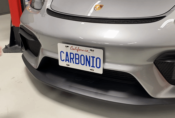 Carbonio No-Drill Front License Plate Mount - Porsche 911 GT3 / GT3 RS (992.1/992.2) 2022-2027