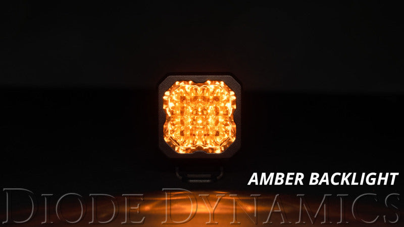 Diode Dynamics SSC1 Yellow Wide Sport ABL LED Pod (Pair) - Universal Fitment