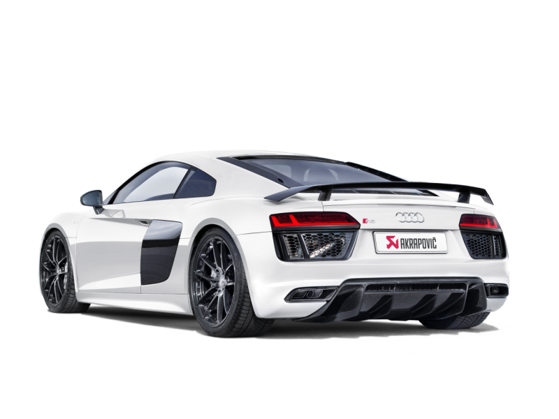 Akrapovic Titanium Slip-On Line Exhaust w/ Carbon Titanium Tips - Audi R8 5.2 FSI Coupe/Spyder 2017-2018