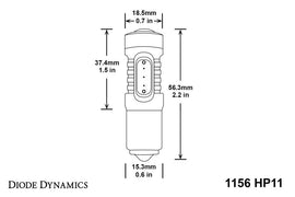 Diode Dynamics 1156 HP11 LED Bulb [Cool White; Single] - Universal
