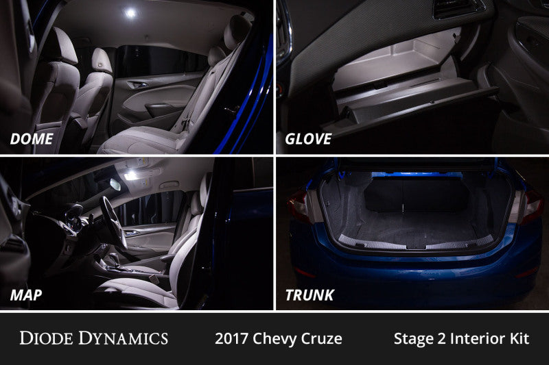Diode Dynamics Stage 2 Interior LED Conversion Kit - Chevrolet Cruze 2011-2015