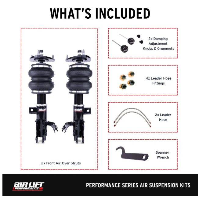 Air Lift Performance Front Air Suspension Kit - Lexus ES300h & ES350 2019-2025 / Toyota Camry 2018-2025 / Avalon 2019-2022