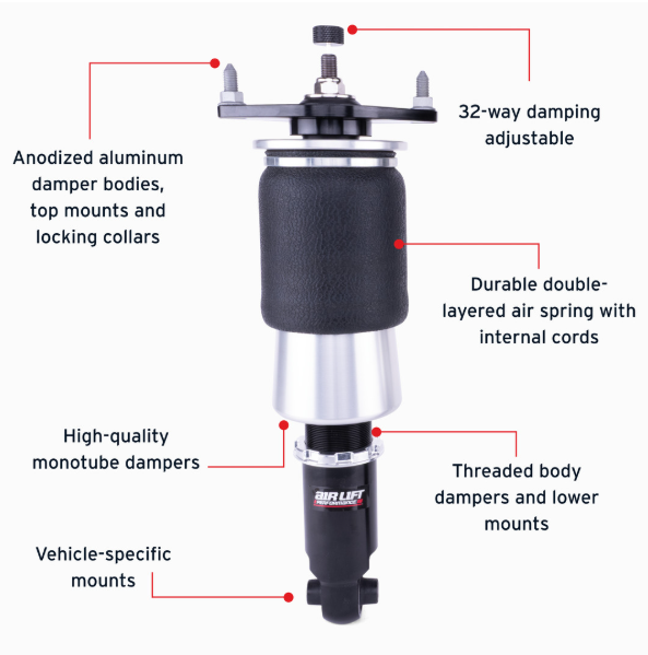 Air Lift Performance Rear Air Suspension Kit - Subaru WRX / STi (VA) 2015-2021