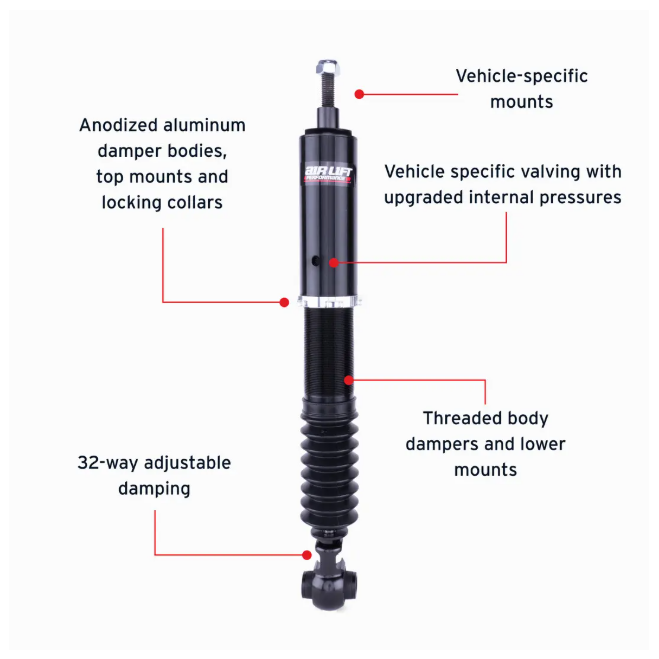 Air Lift Performance Rear Air Suspension Kit - Lexus ES300h & ES350 2019-2025 / Toyota Camry 2018-2025 / Avalon 2019-2022