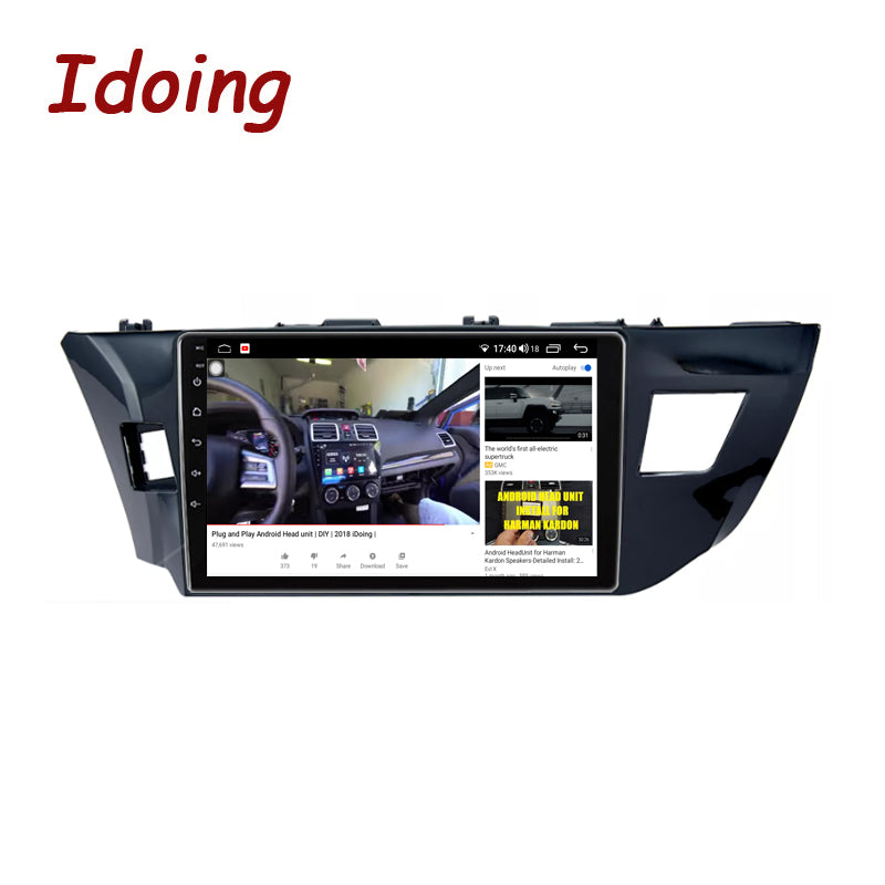 Idoing Head Unit w/ Wireless Apple CarPlay & Android Auto - Toyota Corolla 2012-2016