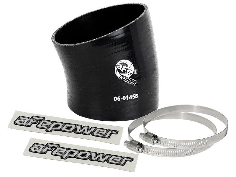 afe Magnum FORCE Intake Coupling Kit (3-1/2IN ID to 3-1/4 IN ID x 15 Deg.) Black Elbow Coupler - Universal