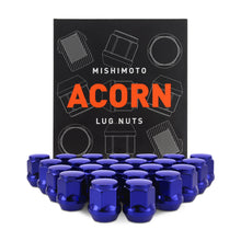 Load image into Gallery viewer, Mishimoto Steel Acorn Lug Nuts M12 x 1.5 - 24pc Set - Blue