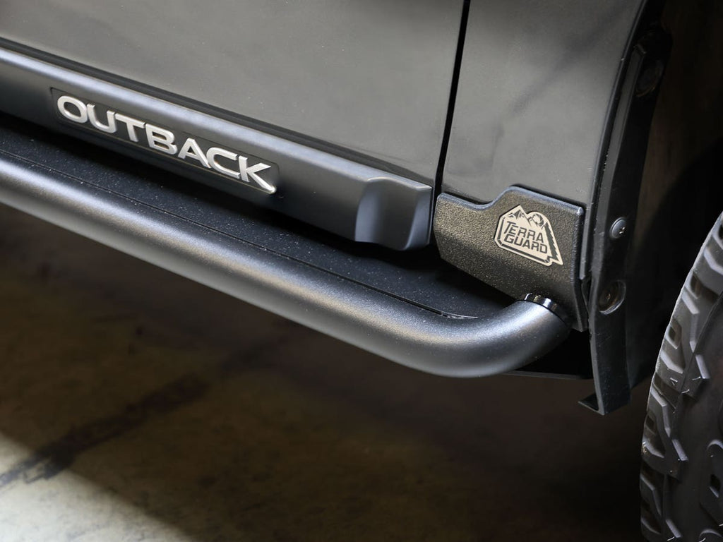 aFe POWER Black Terra Guard Trail Slider Steps - Subaru Outback 2.5L/3.6L 2015-2019