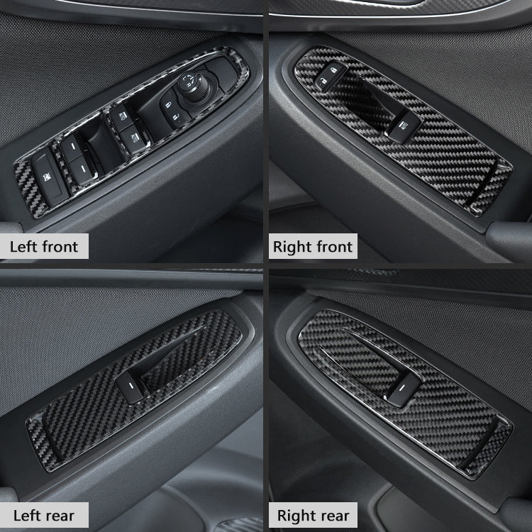 JDMuscle P&S Series Carbon Fiber Window Switch Trim Covers 4 PC - Subaru WRX 2022-2025