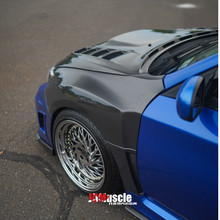 Load image into Gallery viewer, JDMuscle Carbon Fiber Hood V3 w/ Heat Extract - Subaru WRX / STi 2008-2014