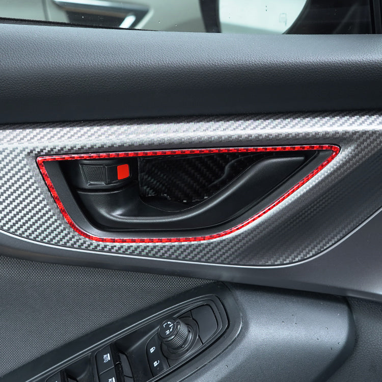 JDMuscle P&S Series Carbon Fiber Interior Door Handle Frame Covers 4 PC - Subaru WRX 2022-2025
