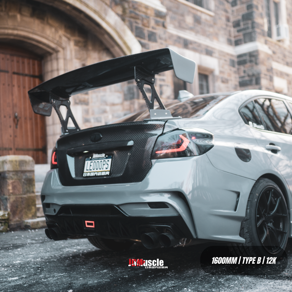 JDMuscle Carbon Fiber Replacement Spoiler Base for JDMuscle VS Style Euro GT or Varis GT Wing - Subaru WRX / STi 2015-2021