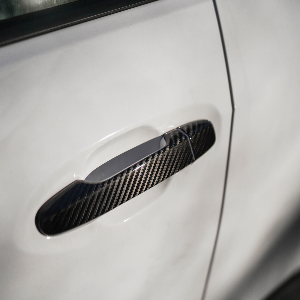 JDMuscle Tanso Dry Carbon Fiber Door Handle Covers w/ Gloss Finish - Subaru WRX 2022-2025