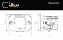 Load image into Gallery viewer, Diode Dynamics SSC1 Yellow Flood Sport Flush Mount ABL LED Pod (Pair) - Universal Fitment