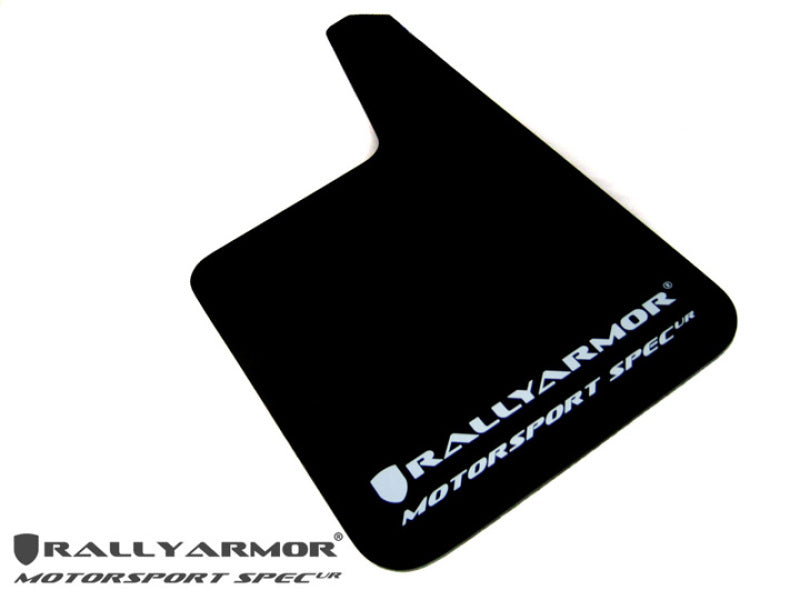 Rally Armor Motorsport Spec Black UR Mudflaps w/ Metallic Black Logo - Universal