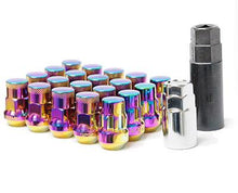 Load image into Gallery viewer, Wheel Mate Muteki SR35 Close End Lug Nuts w/ Lock Set - Neon 12x1.25 35mm