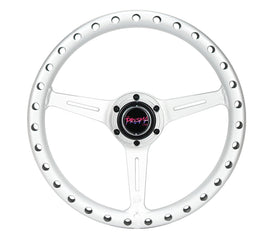 NRG All Aluminum Steering Wheel 330mm - Extra Light- Ergonomic Grip- Anadized Silver