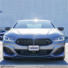 Load image into Gallery viewer, Carbonio No-Drill Front License Plate Mount - BMW 8-Series (G14/G15/G16) 2018-2026