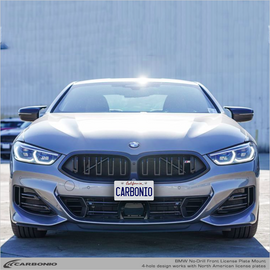 Carbonio No-Drill Front License Plate Mount - BMW 8-Series (G14/G15/G16) 2018-2026