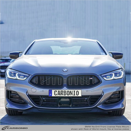 Carbonio No-Drill Front License Plate Mount - BMW 8-Series (G14/G15/G16) 2018-2026