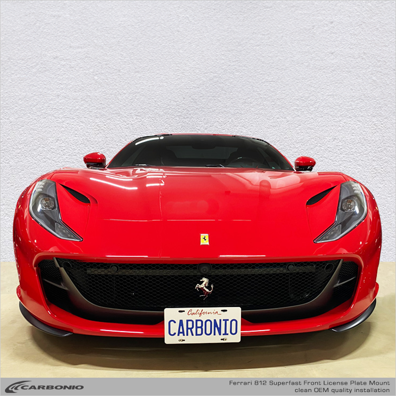 Carbonio No-Drill Front License Plate Mount - Ferrari 812 (Incl. Competizione) 2017-2024