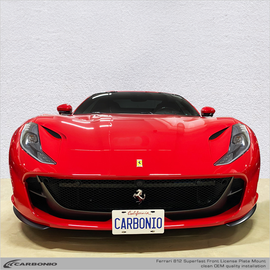Carbonio No-Drill Front License Plate Mount - Ferrari 812 (Incl. Competizione) 2017-2024
