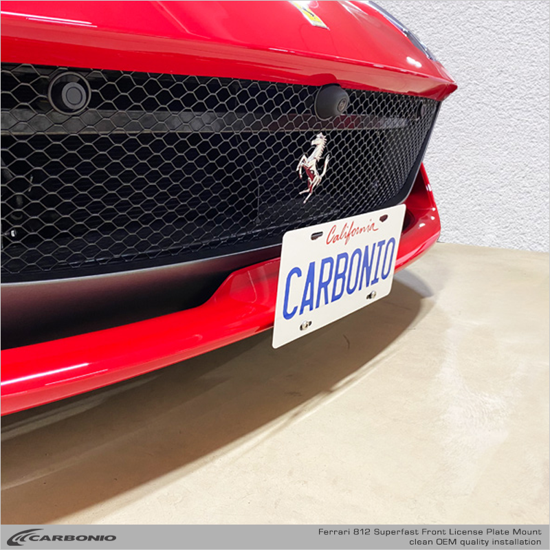 Carbonio No-Drill Front License Plate Mount - Ferrari 812 (Incl. Competizione) 2017-2024