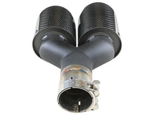 Load image into Gallery viewer, aFe Takeda 2-1/2&quot; 304 Stainless Steel Carbon Fiber Right Exhaust Tip - Universal