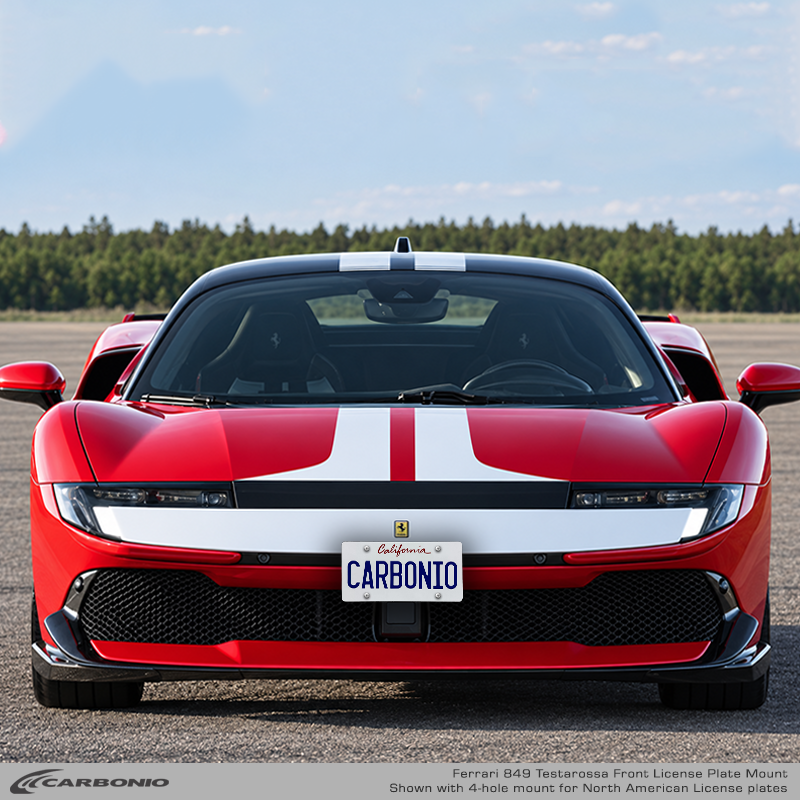 Carbonio No-Drill Front License Plate Mount - Ferrari Testarossa 2027+