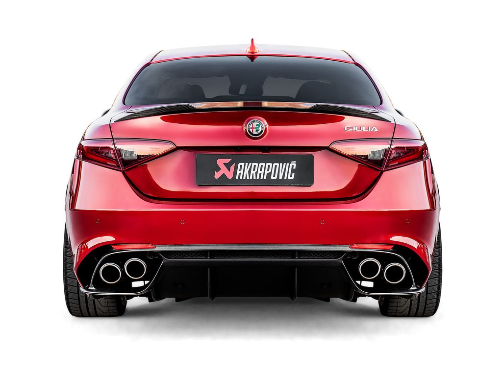 Akrapovic Titanium Slip-On Line Exhaust w/ Carbon Tips - Alfa Romeo Giulia Quadrifoglio (952) 2017-2020