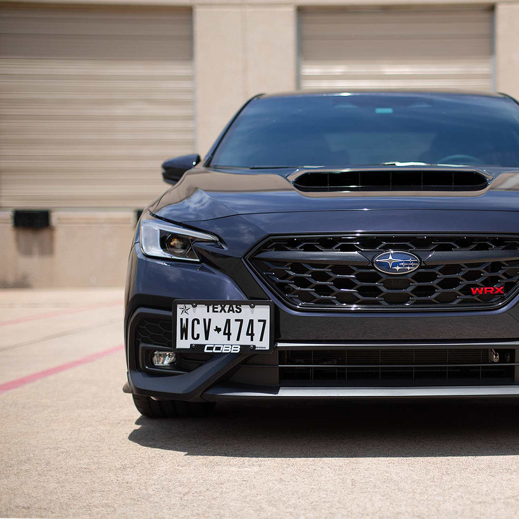 Cobb Redline Carbon Fiber License Plate Relocation Mount - Subaru WRX & STi 2015+ / BRZ 2013+ (+Multiple Applications)