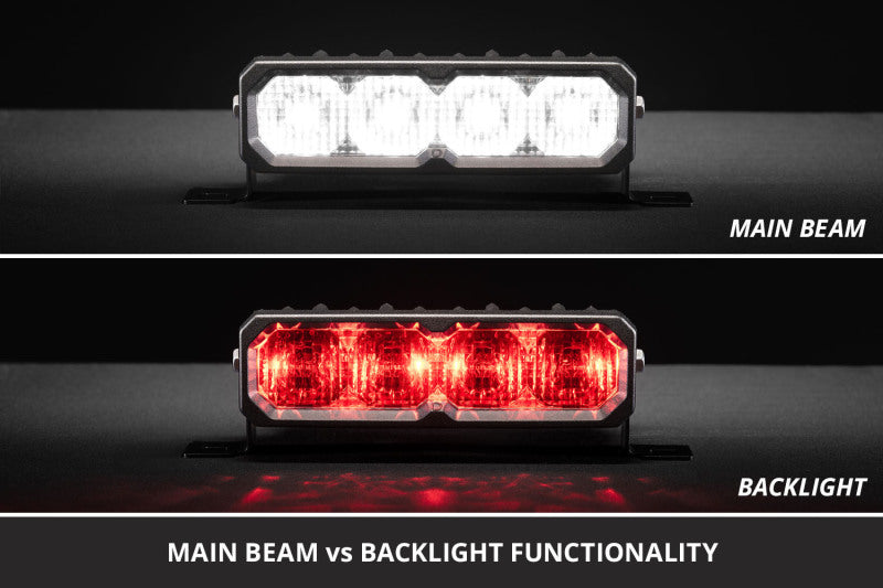 Diode Dynamics SS6 White Flood Sport Flush Mount LED Light Bar (Single)