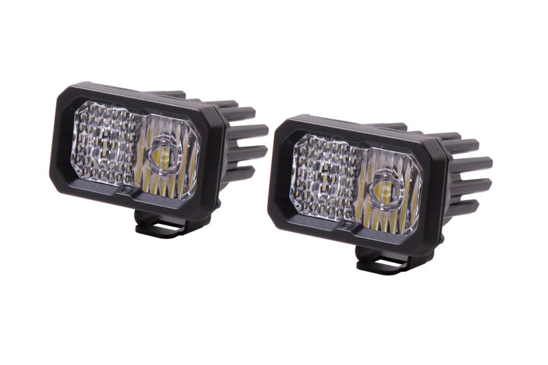 Diode Dynamics C2 1.0 SAE/DOT White Combo Sport ABL LED Pod (Pair) - Universal Fitment