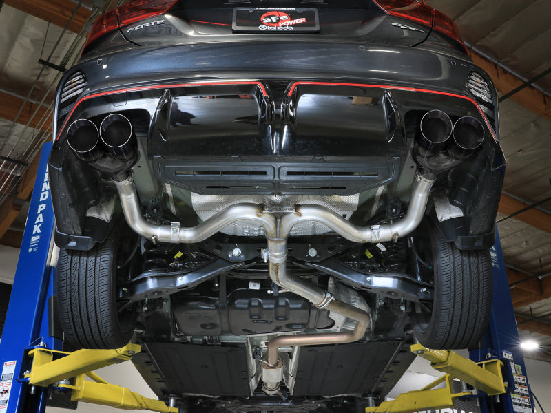 aFe 3in-2.5in 304 SS Axle-Back Exhaust w/ Black Tips - Kia Forte GT 1.6L 2022-2024