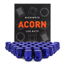 Load image into Gallery viewer, Mishimoto Steel Acorn Lug Nuts M14 x 1.5 - 32pc Set - Blue