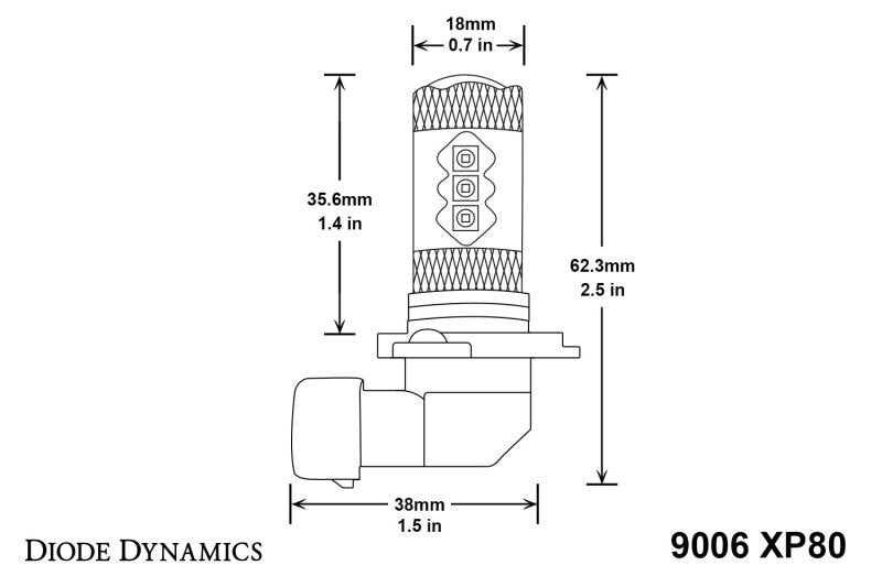 Diode Dynamics 9006 XP80 LED Bulbs [Cool White; Pair] - Universal