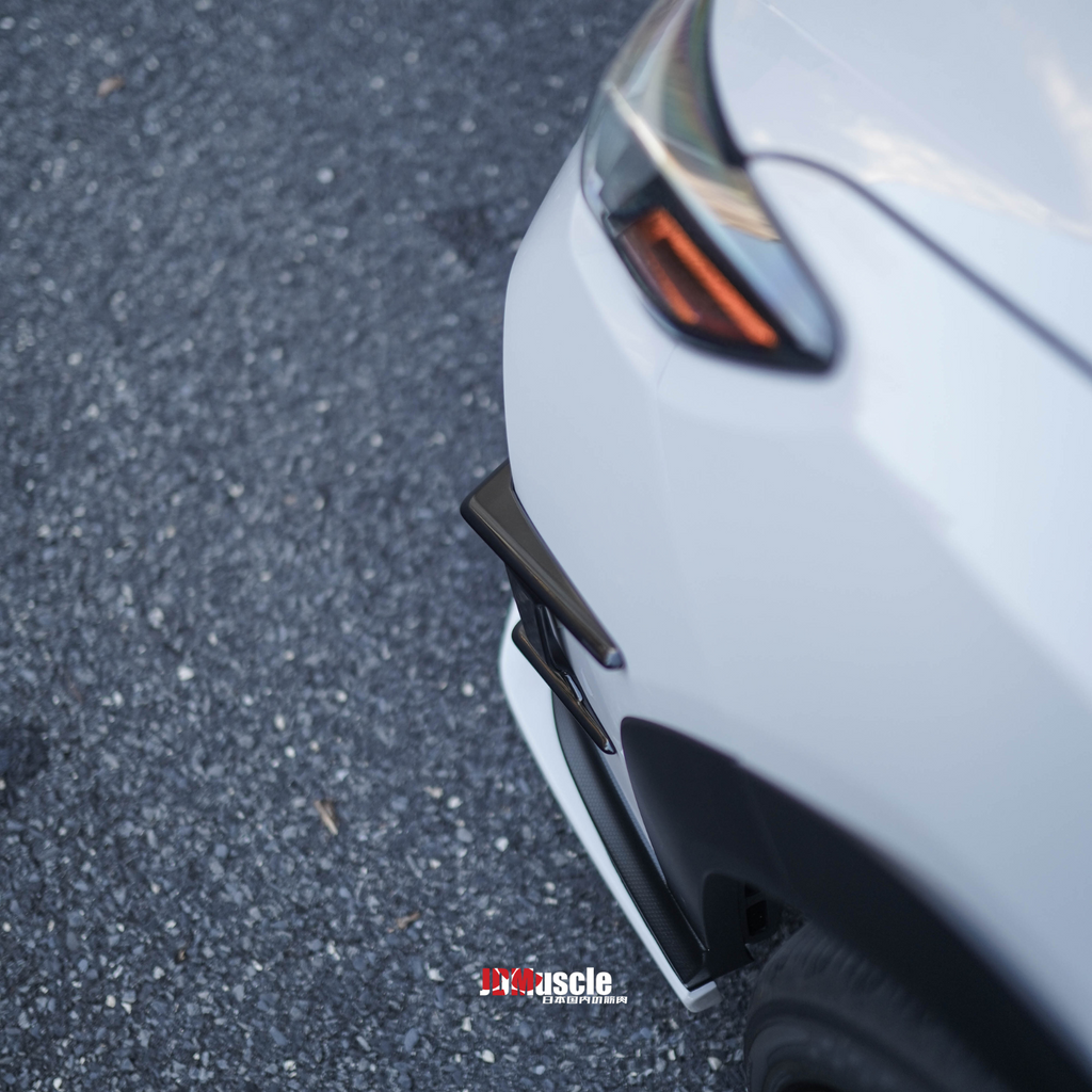 JDMuscle Canards V2 [Paint Matched / Gloss Black / ABS] - Subaru WRX 2022-2025
