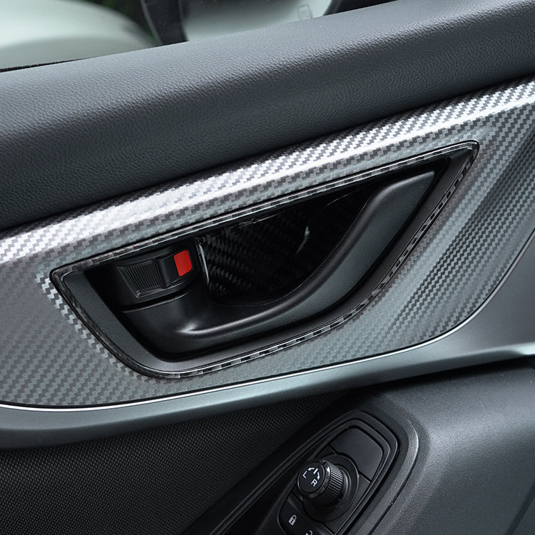 JDMuscle P&S Series Carbon Fiber Interior Door Handle Frame Covers 4 PC - Subaru WRX 2022-2025