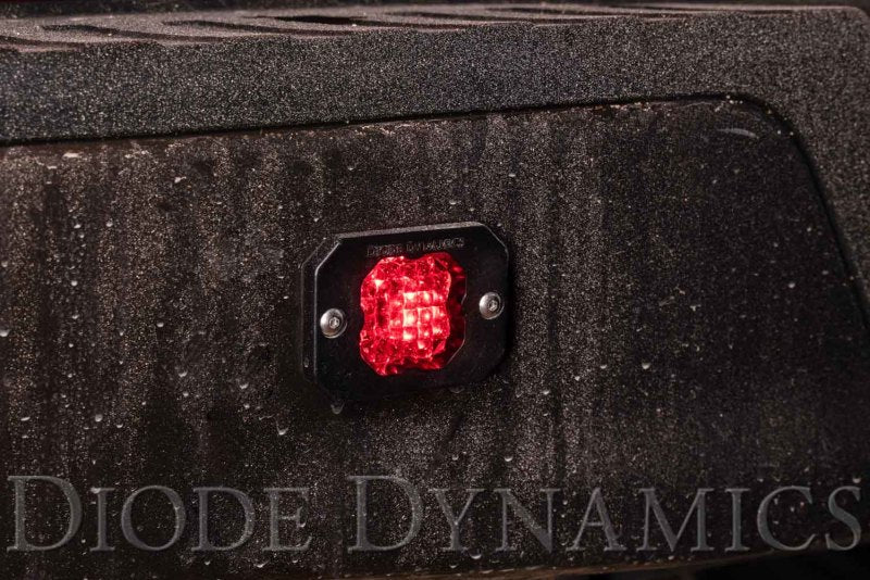 Diode Dynamics SSC1 White Flood Sport Flush Mount RBL LED Pod (Single) - Universal Fitment
