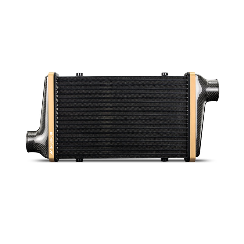 Mishimoto Universal Carbon Fiber Intercooler - Matte Tanks - 525mm Black Core - C-Flow - GR V-Band