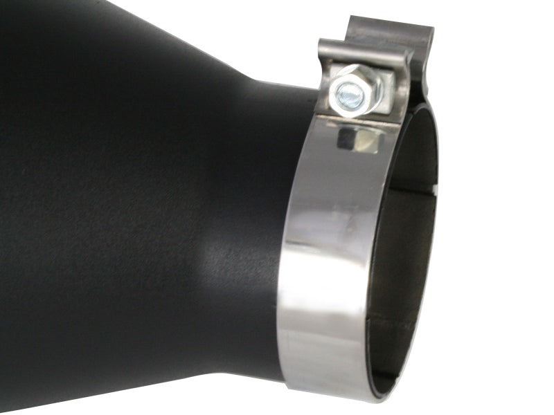 aFe MACH Force-Xp 4" 409 Stainless Steel Black Exhaust Tip - Universal